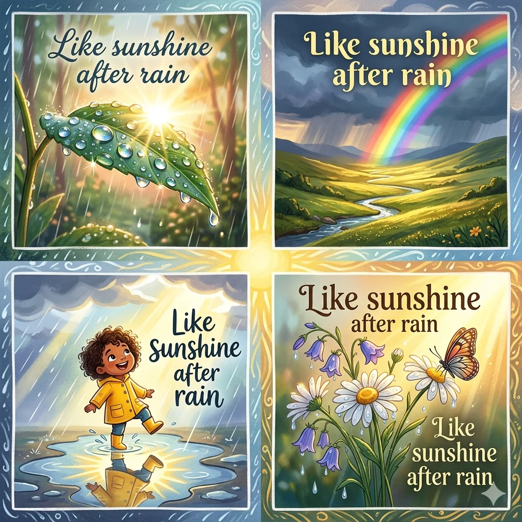  Like sunshine after rain