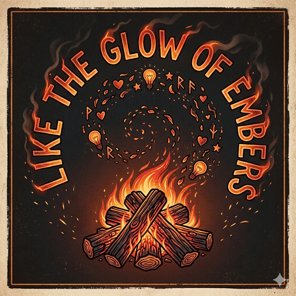 Like the glow of embers