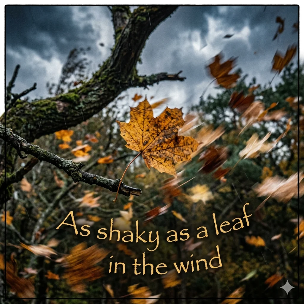 As shaky as a leaf in the wind