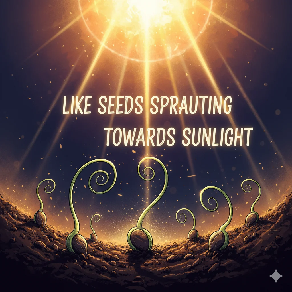 Like Seeds Sprouting Toward Sunlight
