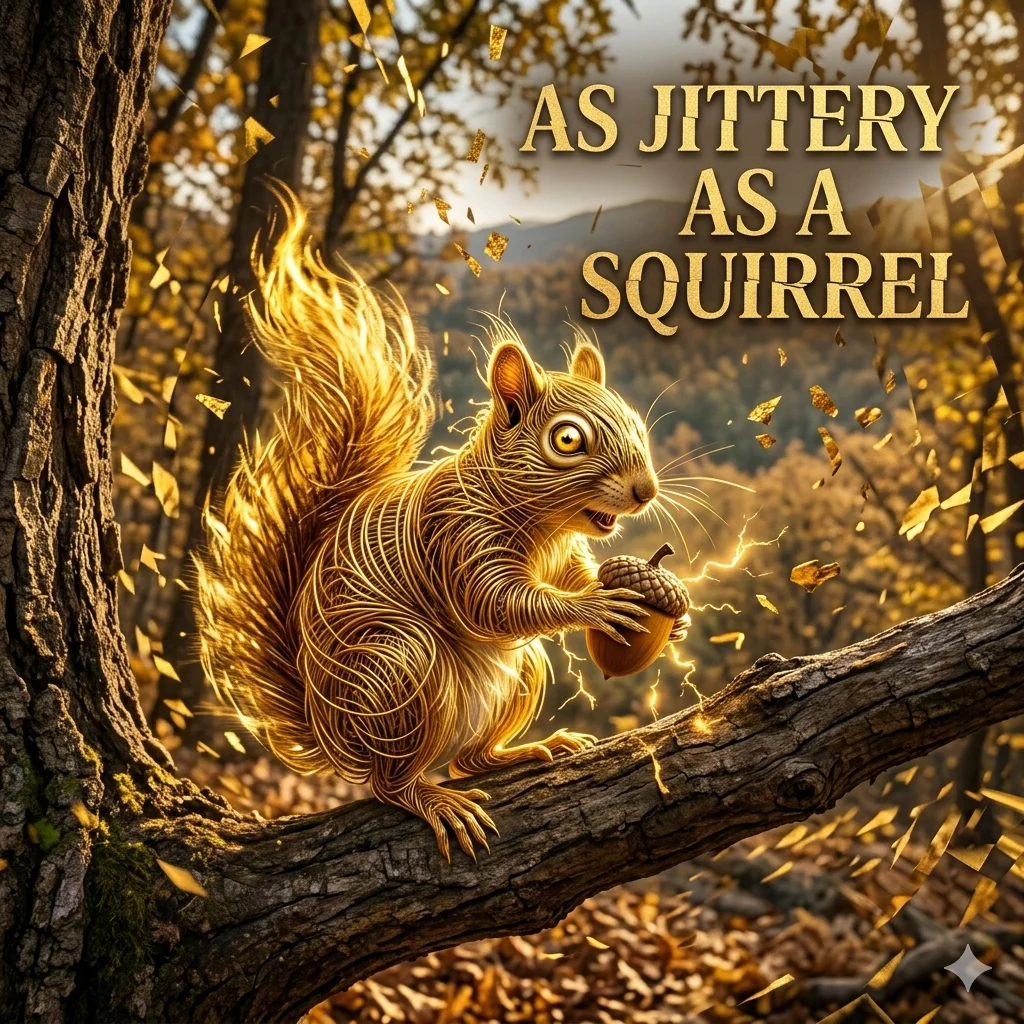 As jittery as a squirrel