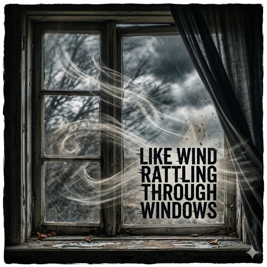 Like wind rattling through windows