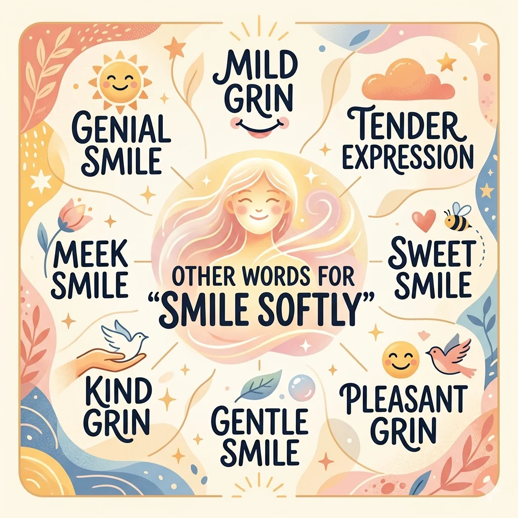 Other Words for Smile Softly