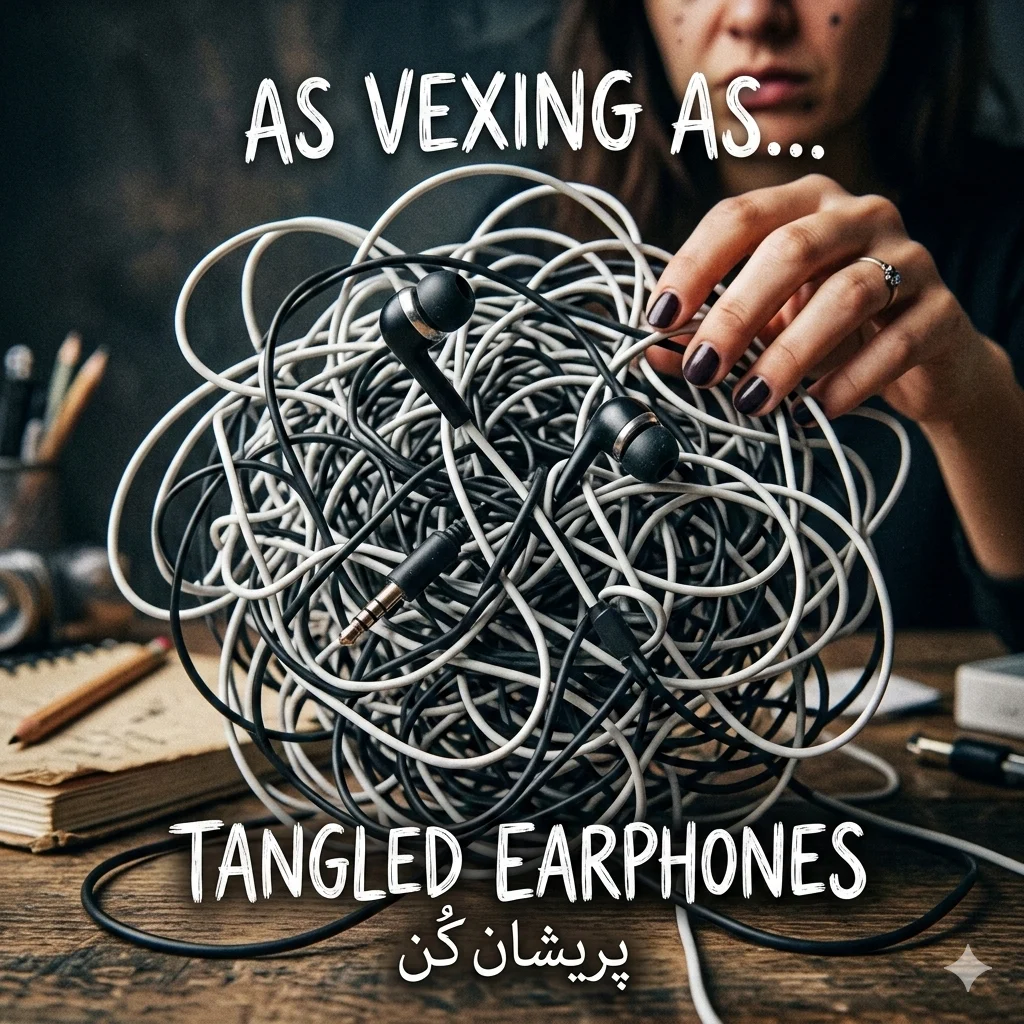 As vexing as tangled earphones