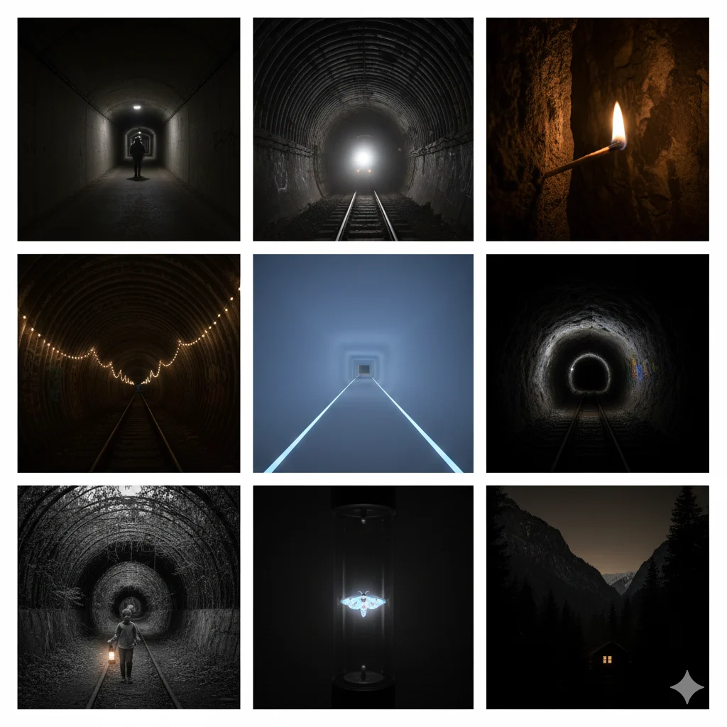  Lost as light in a tunnel