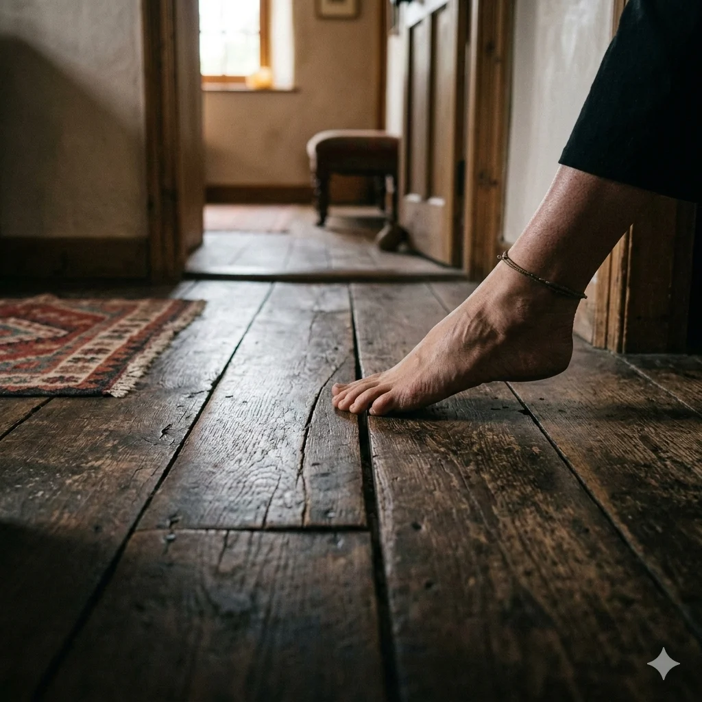 Like a squeaky floorboard