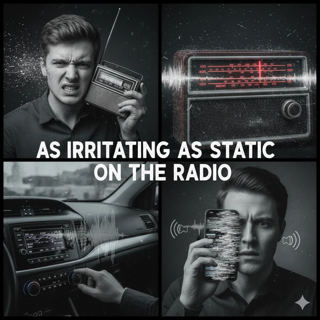  As irritating as static on the radio