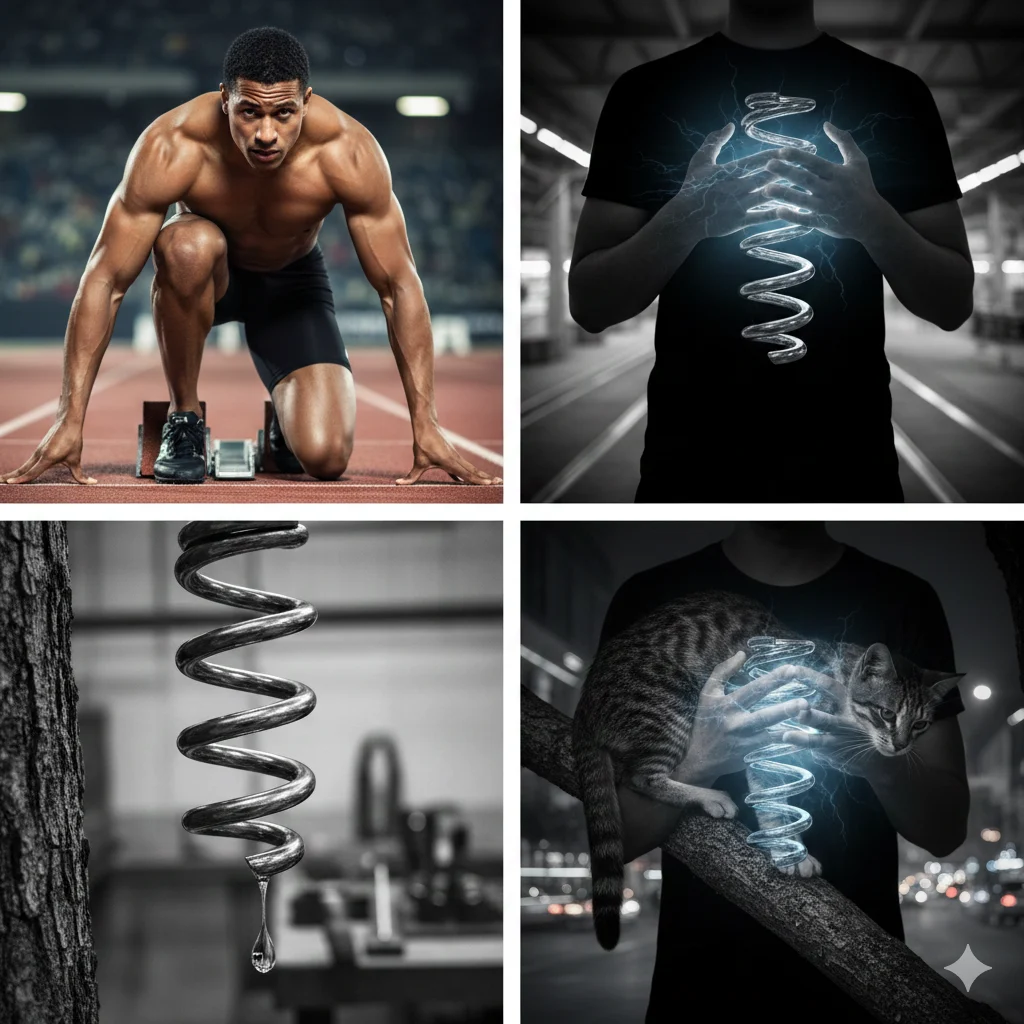 As tense as a coiled spring