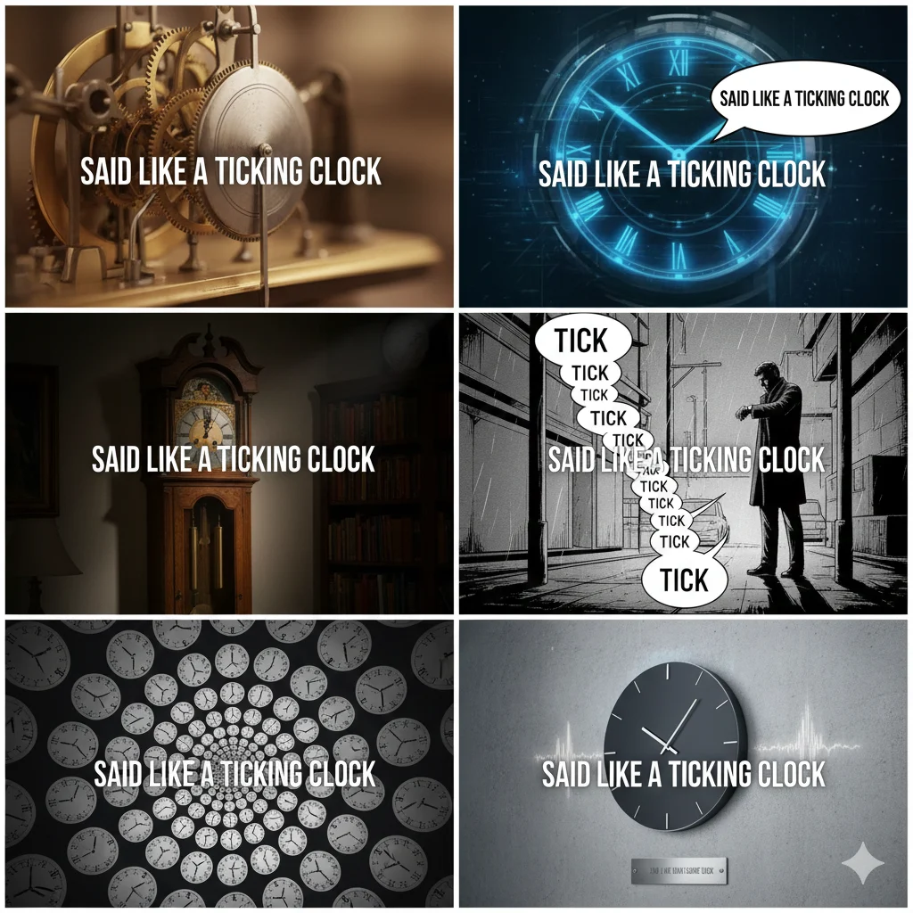 Said like a ticking clock