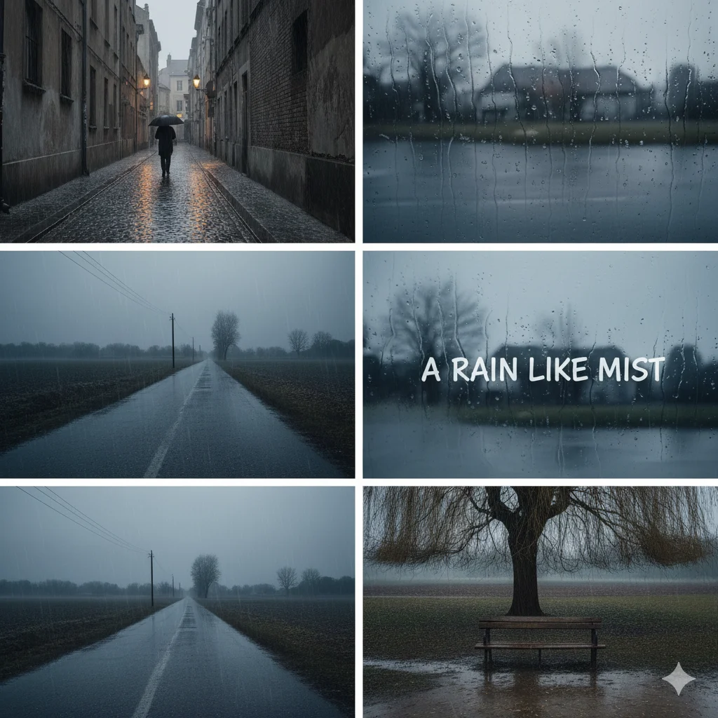 Rain as light as mist