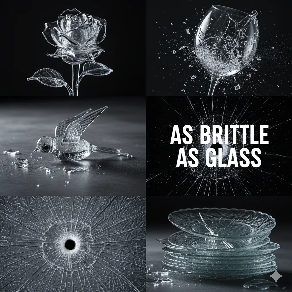 As brittle as glass