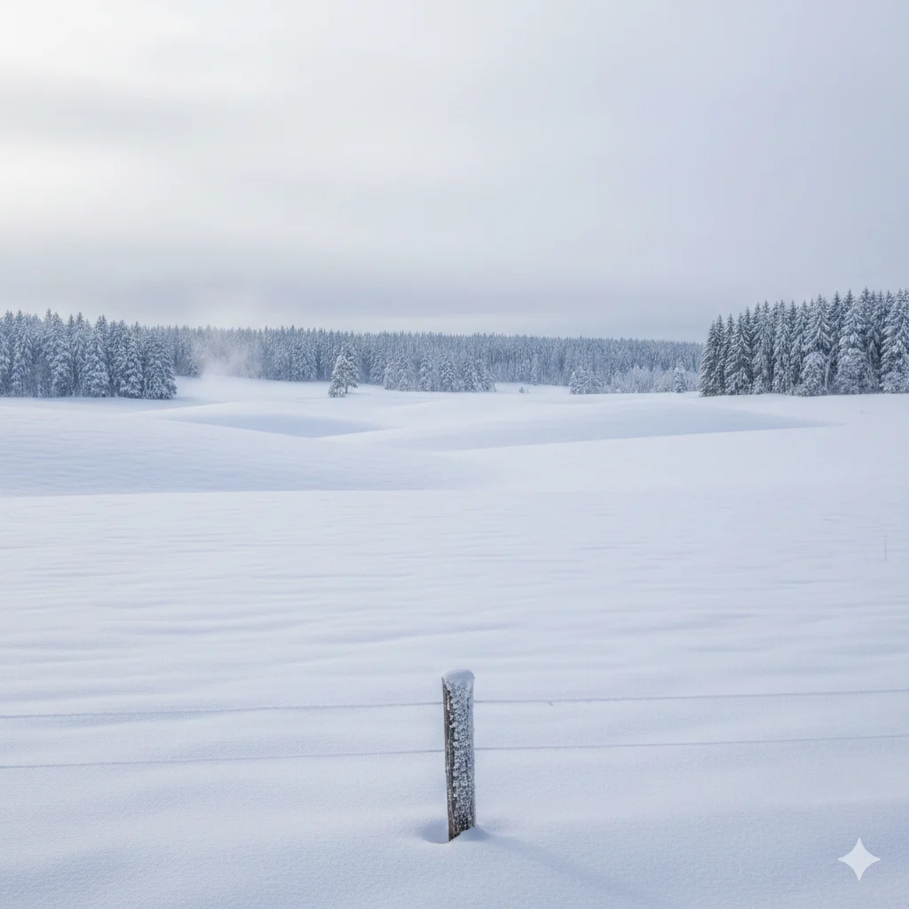  As tranquil as a snowy field