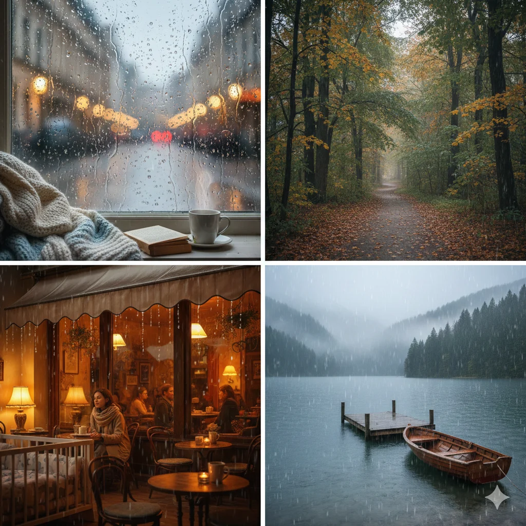 Rain like a soothing lullaby