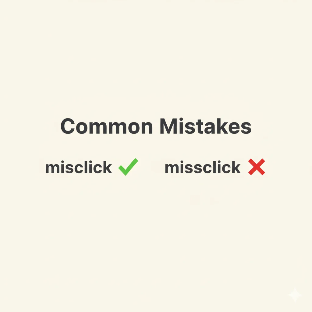 misclick / missclick