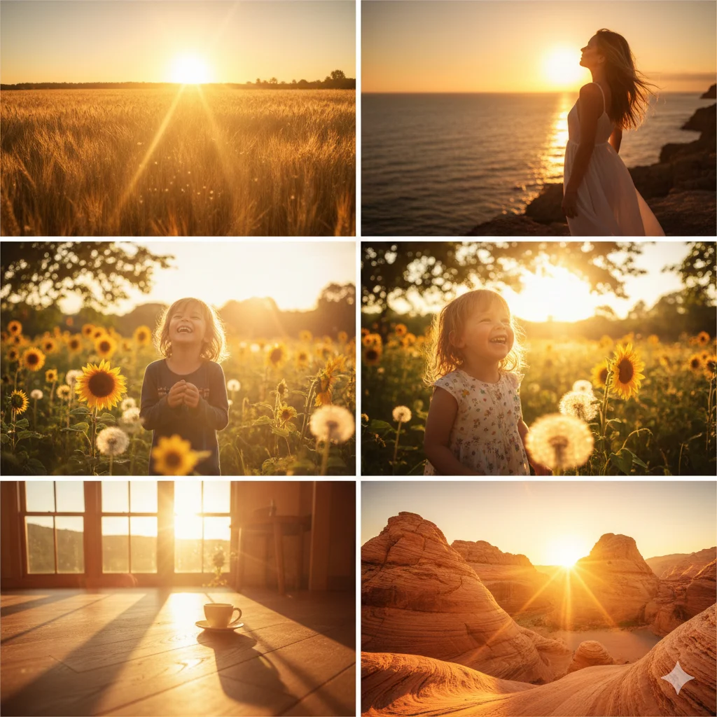 As glowing as sunlight