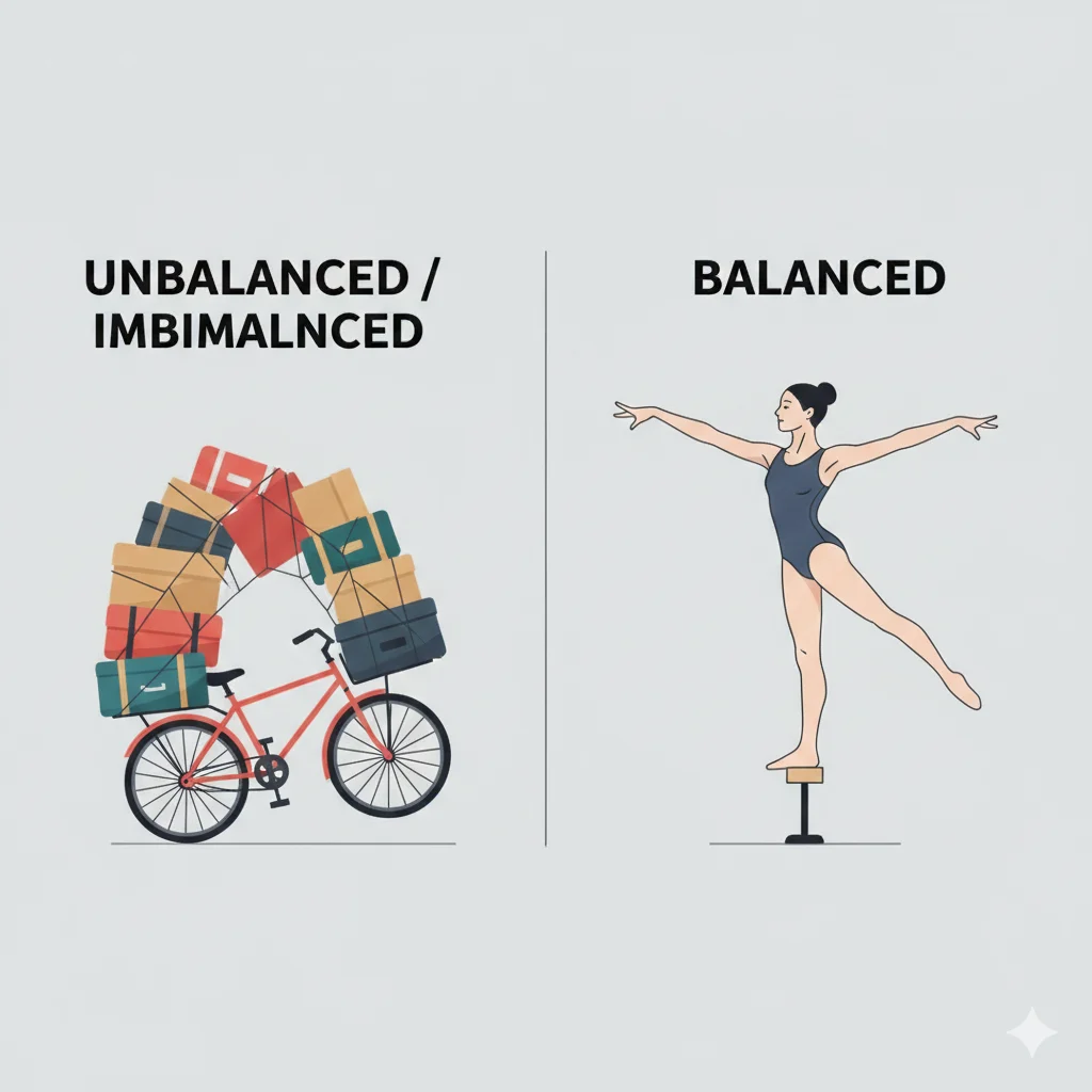 unbalanced / imbalanced