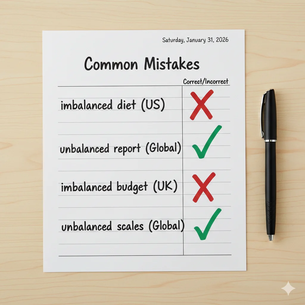 unbalanced / imbalanced