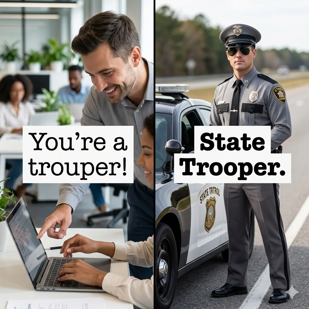 trouper or trooper