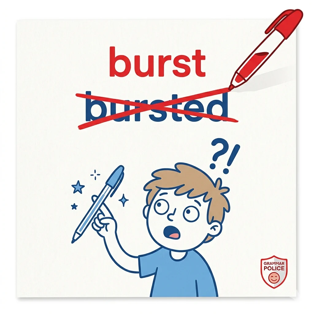 bursted or burst