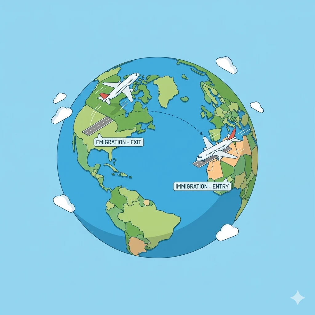 immigration or emigration