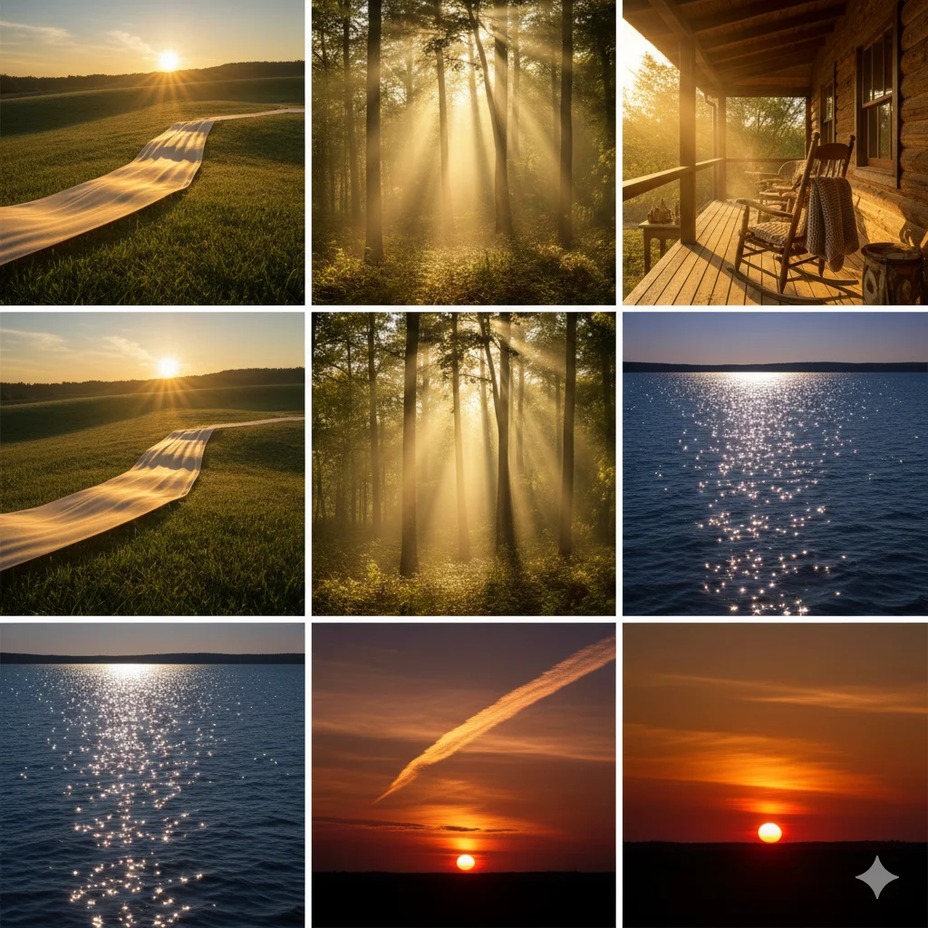 similies for sunlight