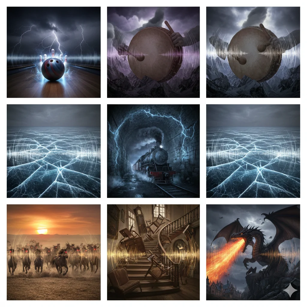 similies for thunder