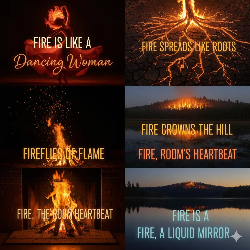 similies for fire