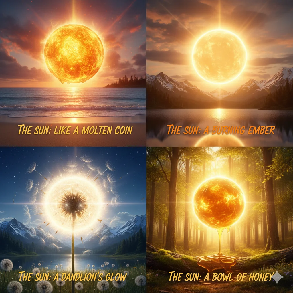 similies for the sun