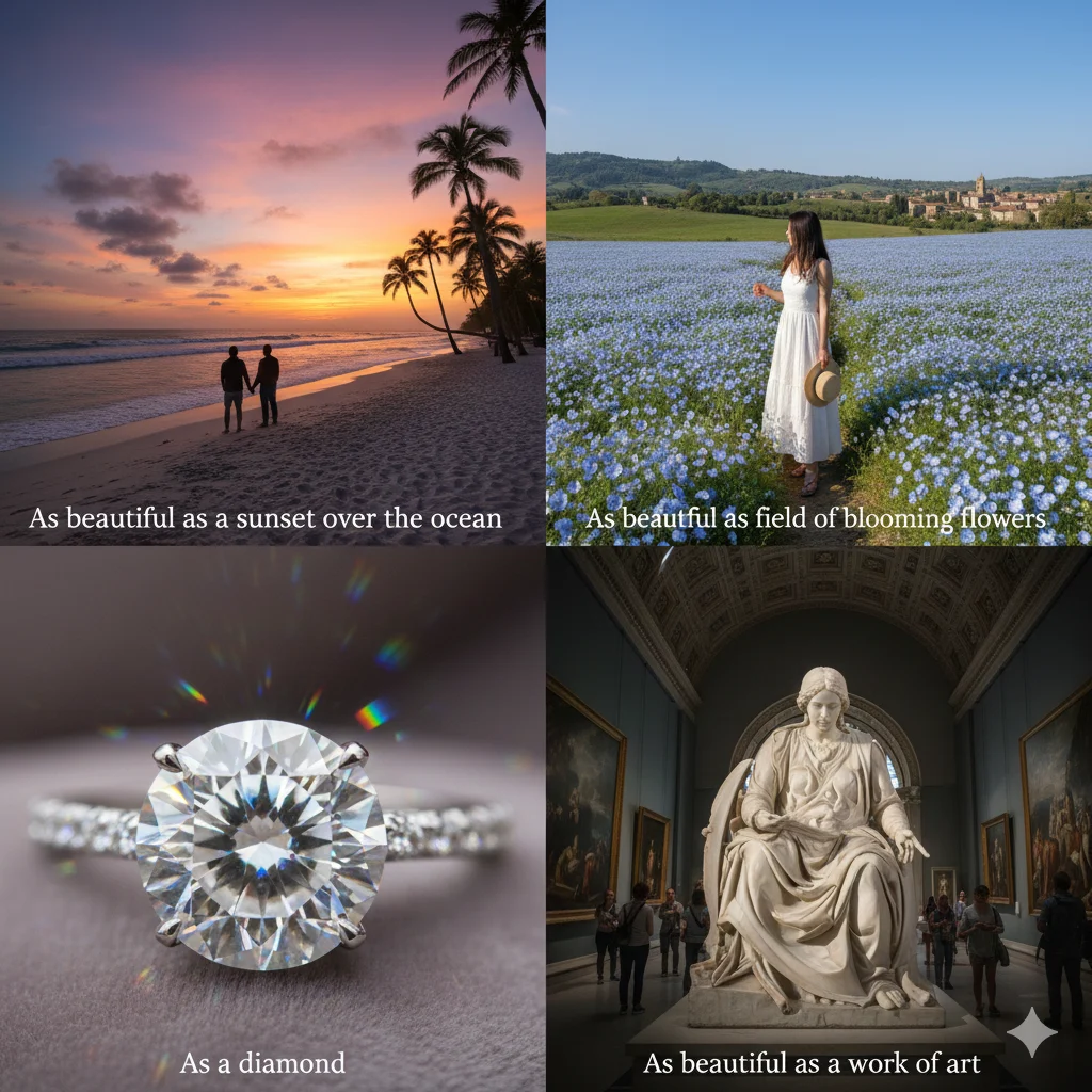 similies for beautiful