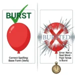 bursted or burst