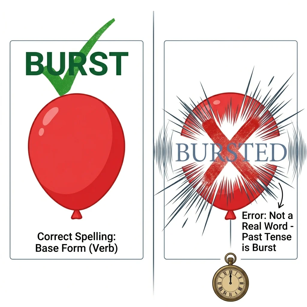 bursted or burst